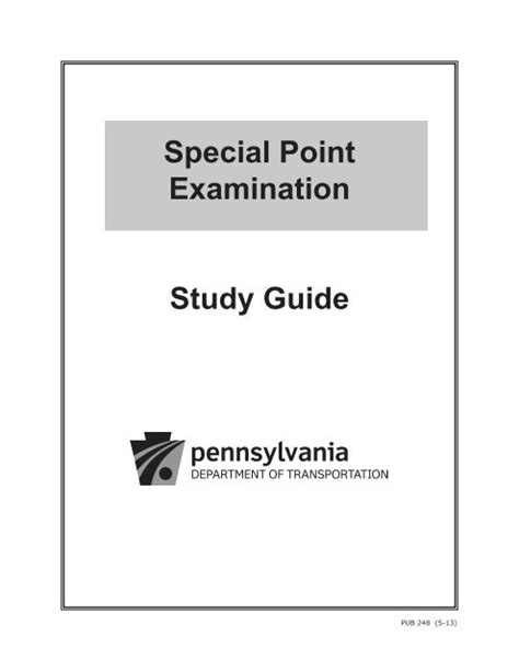 penndot special point exam